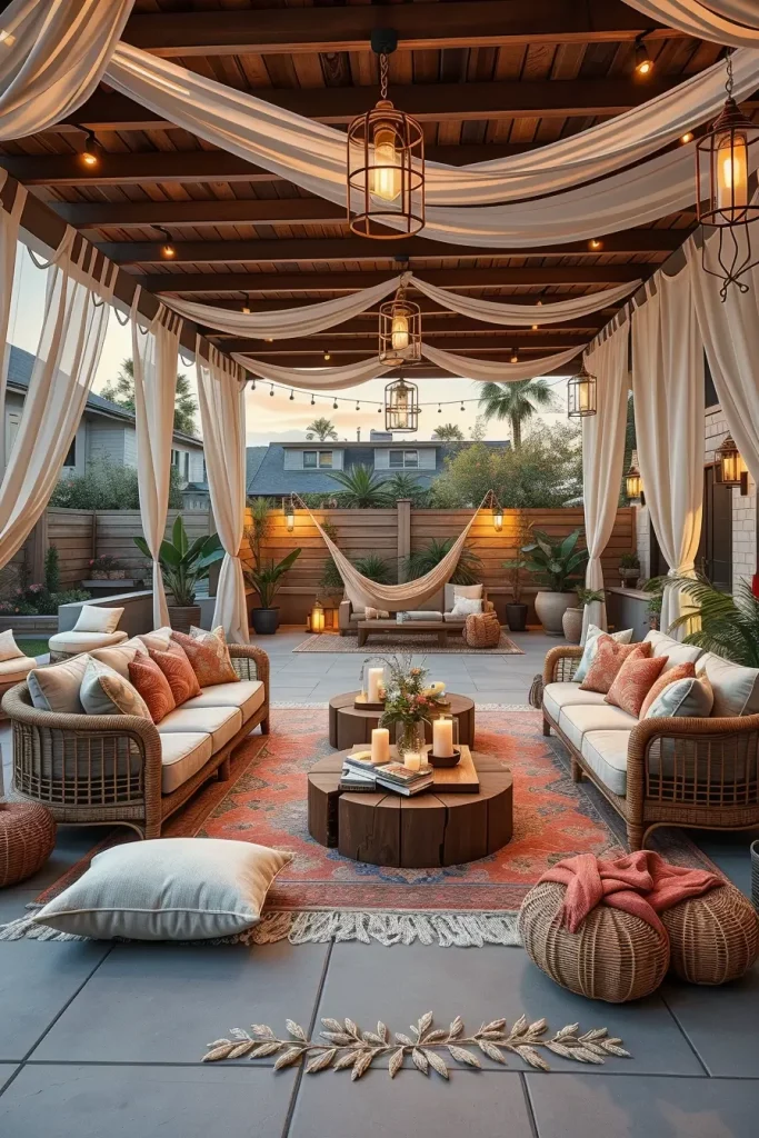 55 Boho Patio Ideas 2026 For A Stylish And Cozy Outdoor Retreat