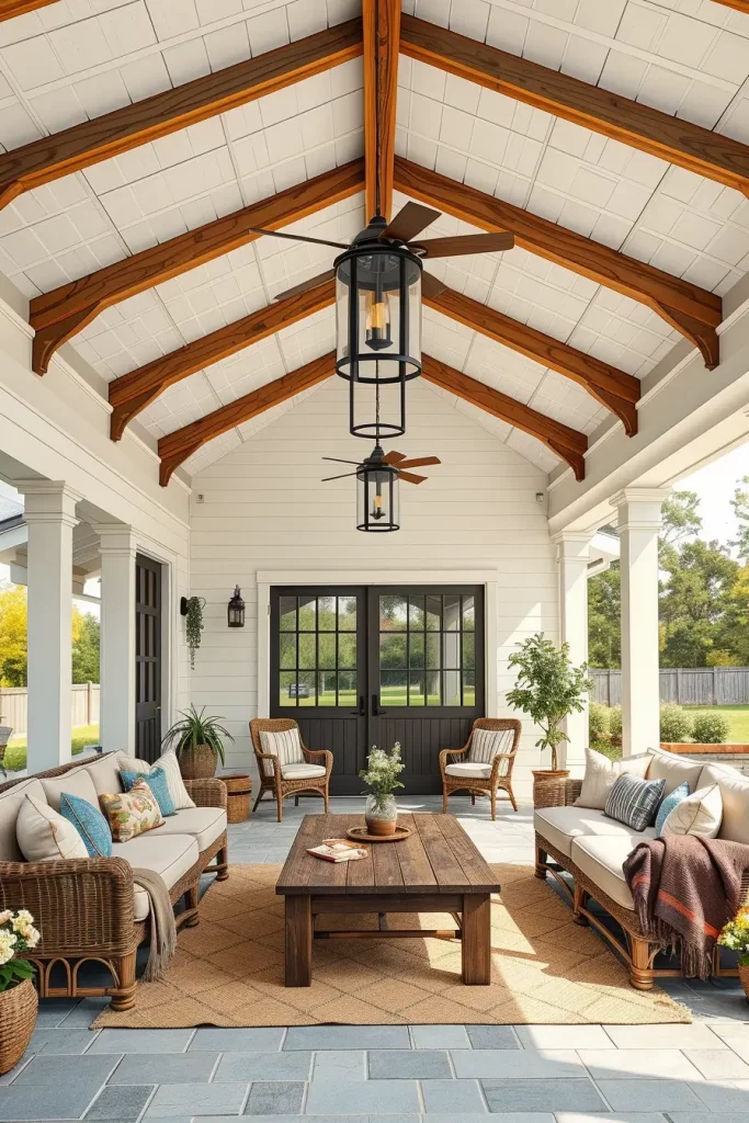 56 Farmhouse-Style Patio Ideas 2026 For Cozy And Rustic Outdoor Living