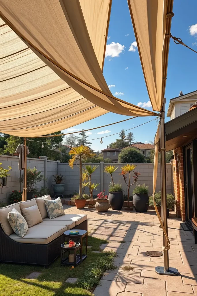 57 Sun Sail Shade Ideas For Your Outdoor Space 2026: Modern Patio & Backyard Trends