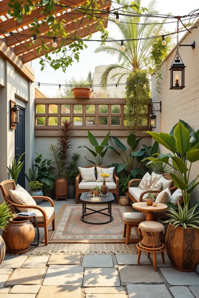 55 Boho Patio Ideas 2026 For A Stylish And Cozy Outdoor Retreat