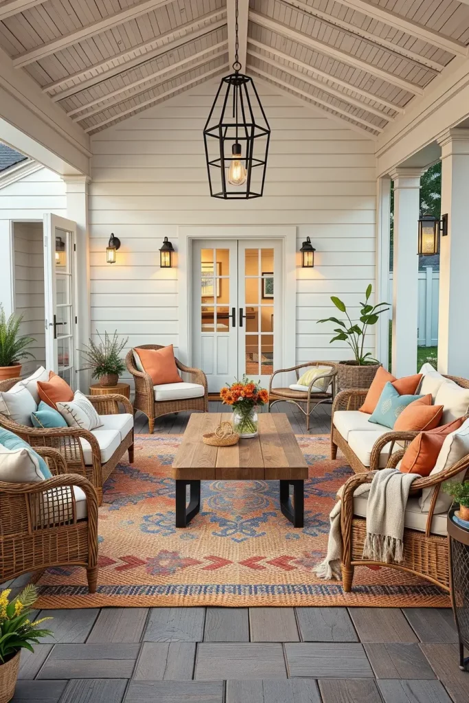 56 Farmhouse-Style Patio Ideas 2026 For Cozy And Rustic Outdoor Living