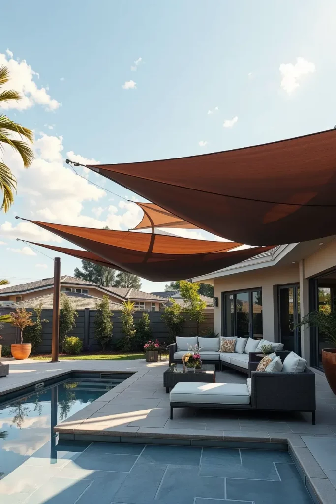 57 Sun Sail Shade Ideas For Your Outdoor Space 2026: Modern Patio & Backyard Trends