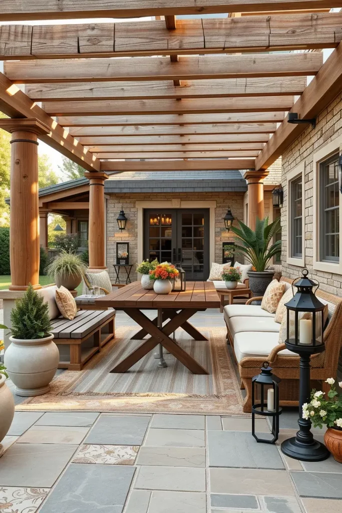 56 Farmhouse-Style Patio Ideas 2026 For Cozy And Rustic Outdoor Living