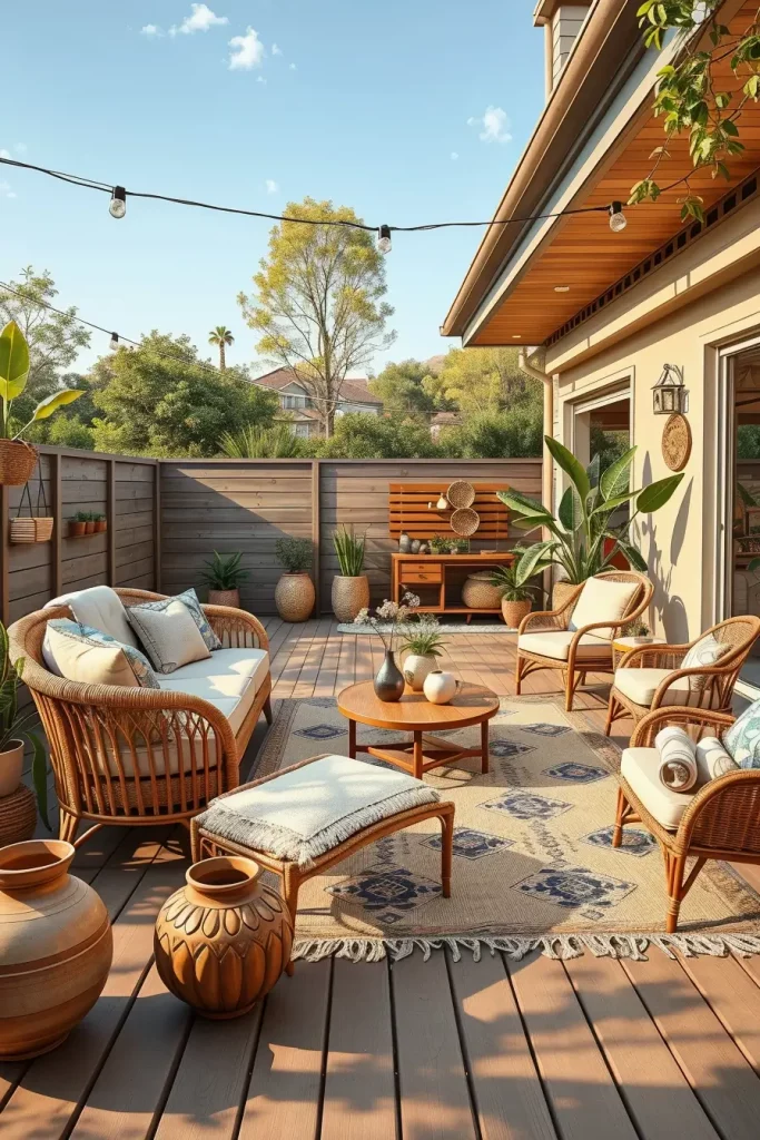 55 Boho Patio Ideas 2026 For A Stylish And Cozy Outdoor Retreat