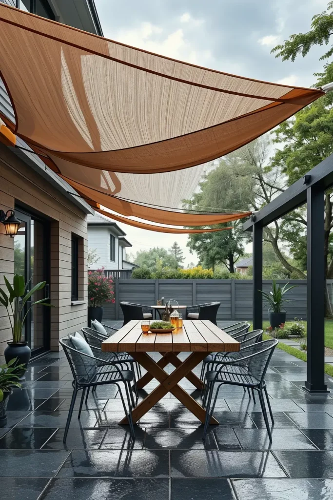 57 Sun Sail Shade Ideas For Your Outdoor Space 2026: Modern Patio & Backyard Trends