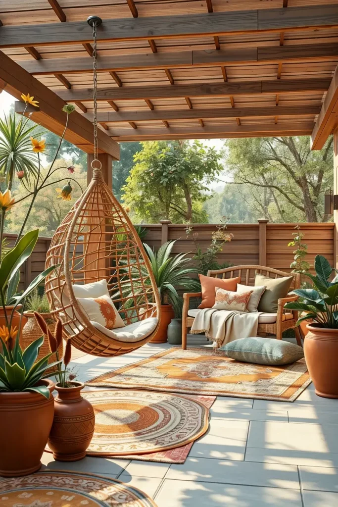 55 Boho Patio Ideas 2026 For A Stylish And Cozy Outdoor Retreat