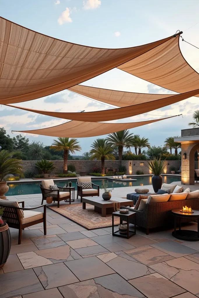 57 Sun Sail Shade Ideas For Your Outdoor Space 2026: Modern Patio & Backyard Trends