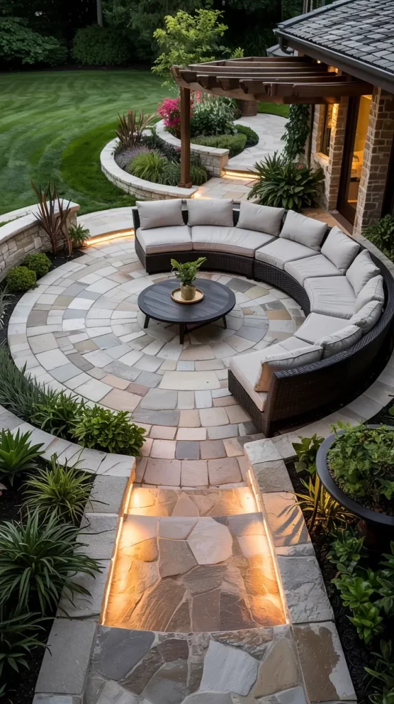 57 Circular Patio Ideas 2026 for Stylish Modern Outdoor Living