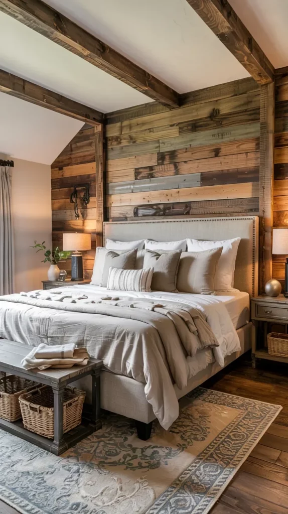 60 Cozy Farmhouse Barndominium Bedroom Decor Ideas For A Warm Rustic Retreat