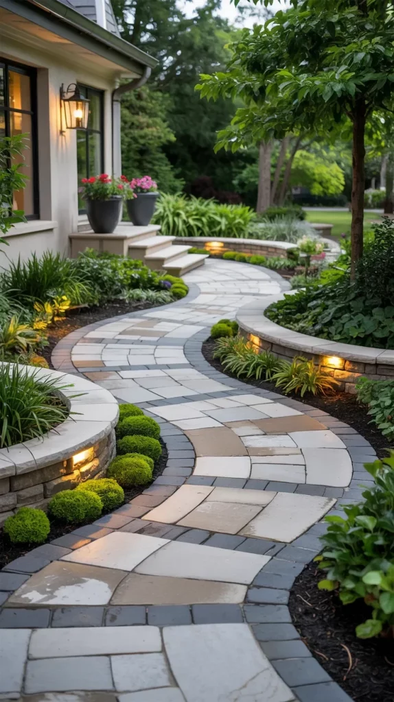 60 Curved Pathways And Entryways 2026 For Elegant Outdoor Design
