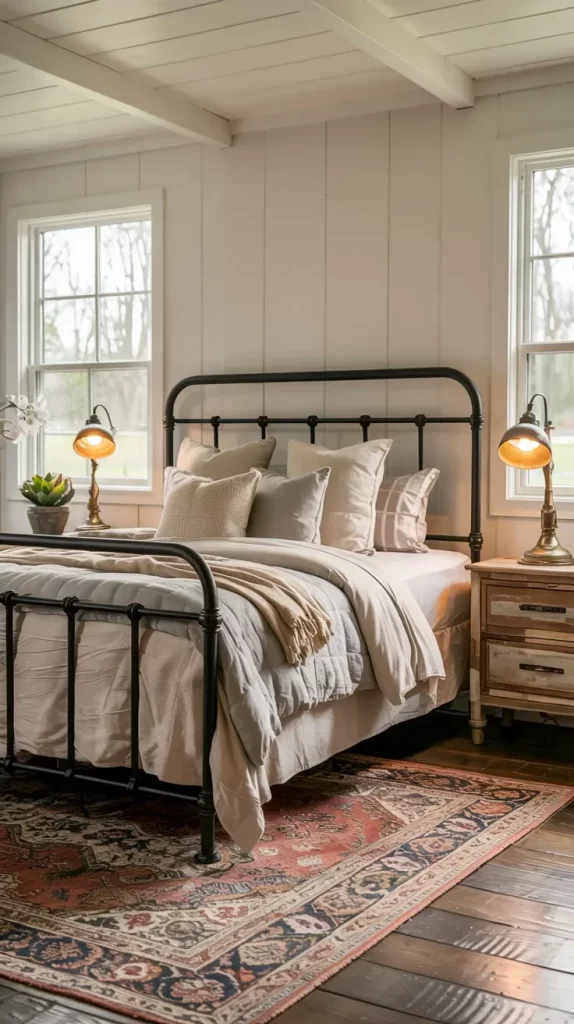 60 Cozy Farmhouse Barndominium Bedroom Decor Ideas For A Warm Rustic Retreat
