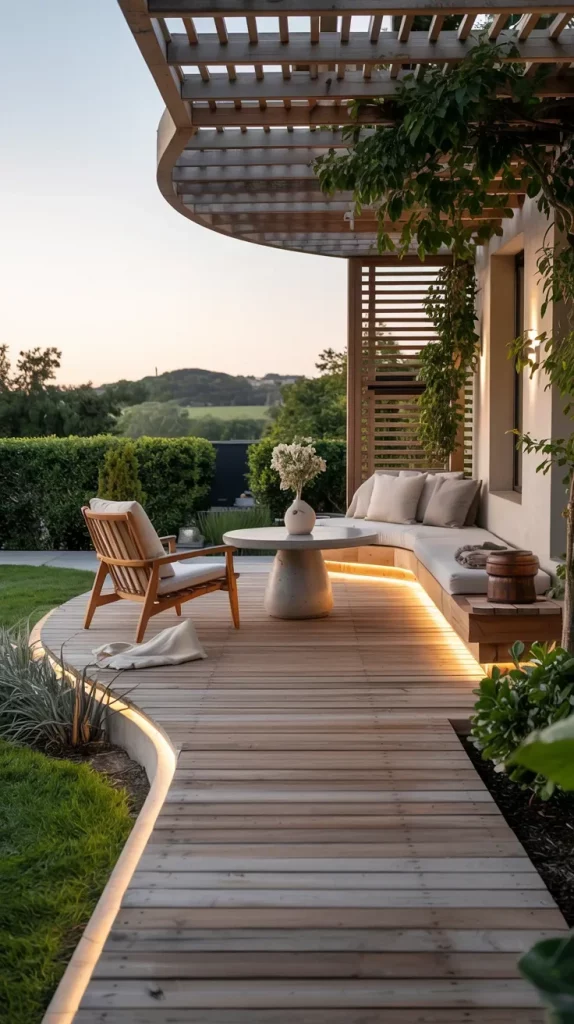 59 Curved Patio Ideas 2026 For Stylish Modern Outdoor Living