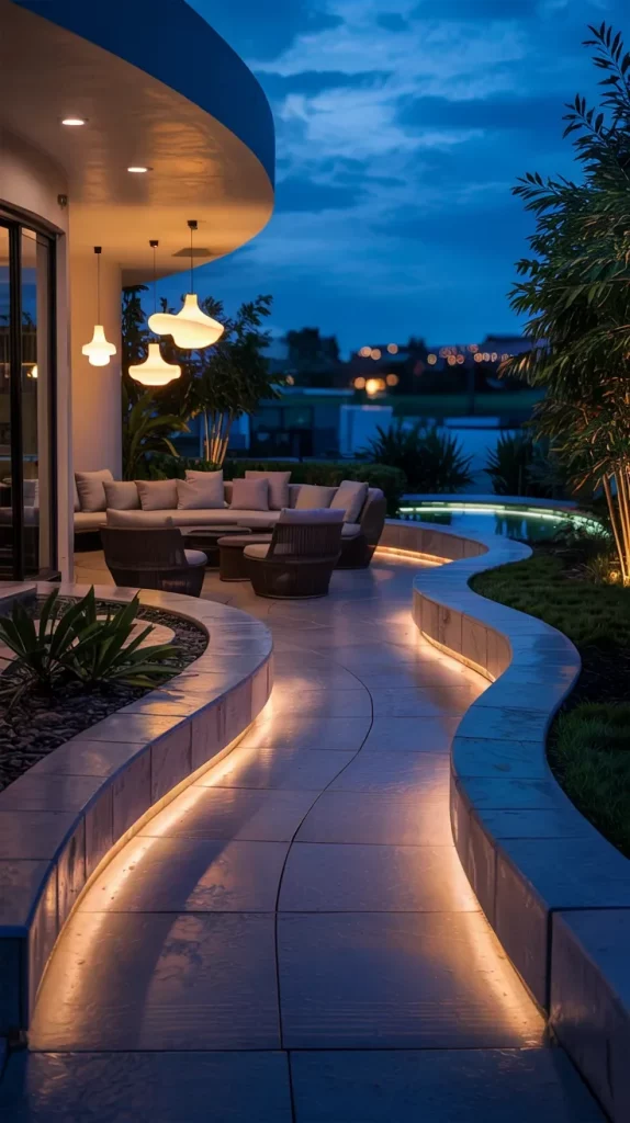 59 Curved Patio Ideas 2026 For Stylish Modern Outdoor Living