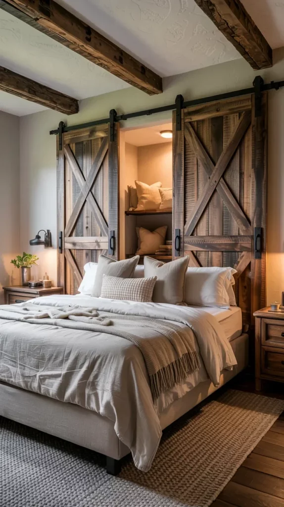 60 Cozy Farmhouse Barndominium Bedroom Decor Ideas For A Warm Rustic Retreat