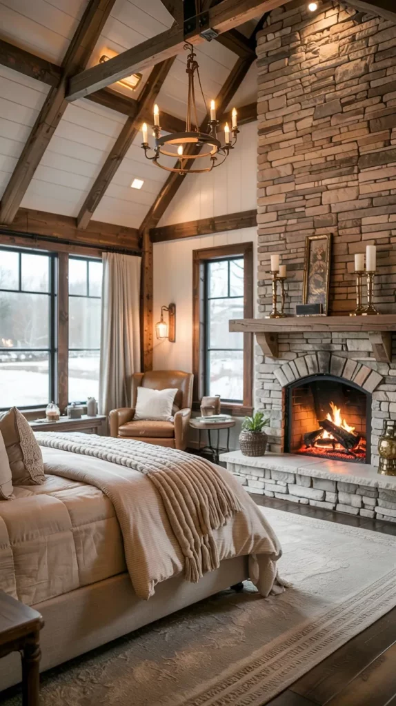 60 Cozy Farmhouse Barndominium Bedroom Decor Ideas For A Warm Rustic Retreat