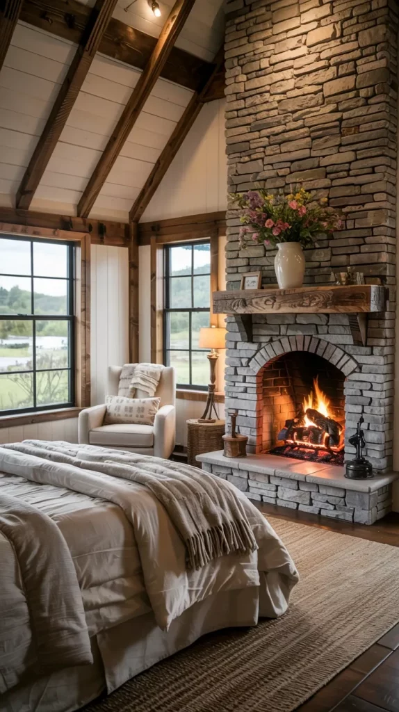 60 Cozy Farmhouse Barndominium Bedroom Decor Ideas For A Warm Rustic Retreat