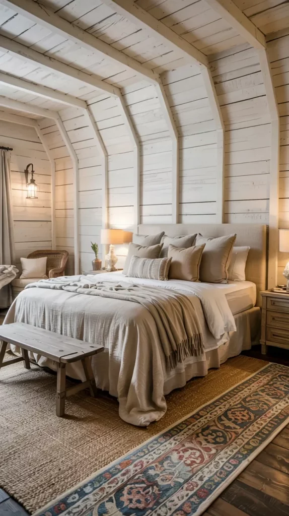 60 Cozy Farmhouse Barndominium Bedroom Decor Ideas For A Warm Rustic Retreat
