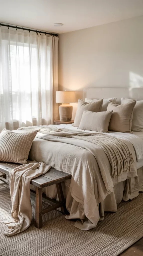 60 Cozy Farmhouse Barndominium Bedroom Decor Ideas For A Warm Rustic Retreat