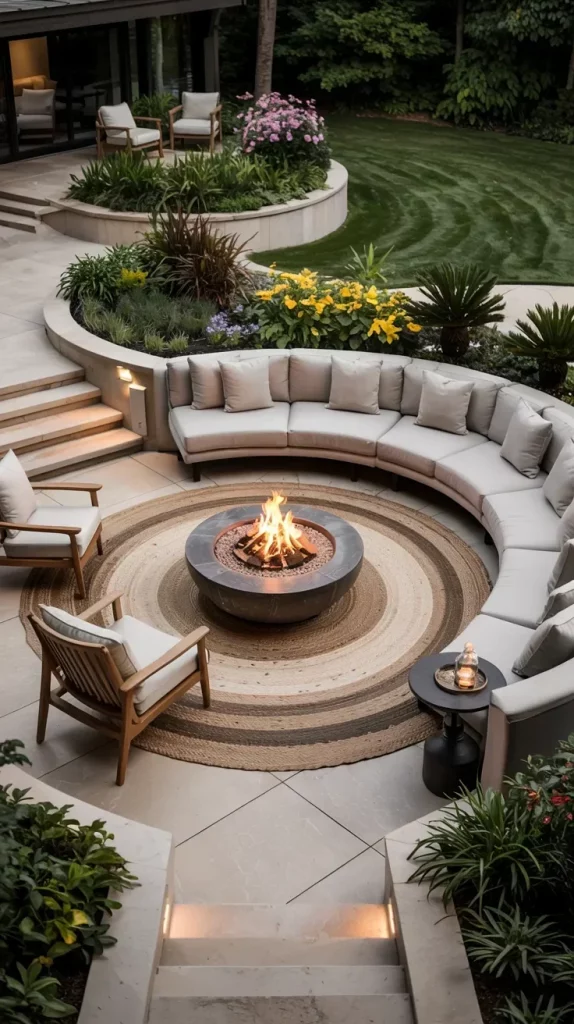 57 Circular Patio Ideas 2026 for Stylish Modern Outdoor Living