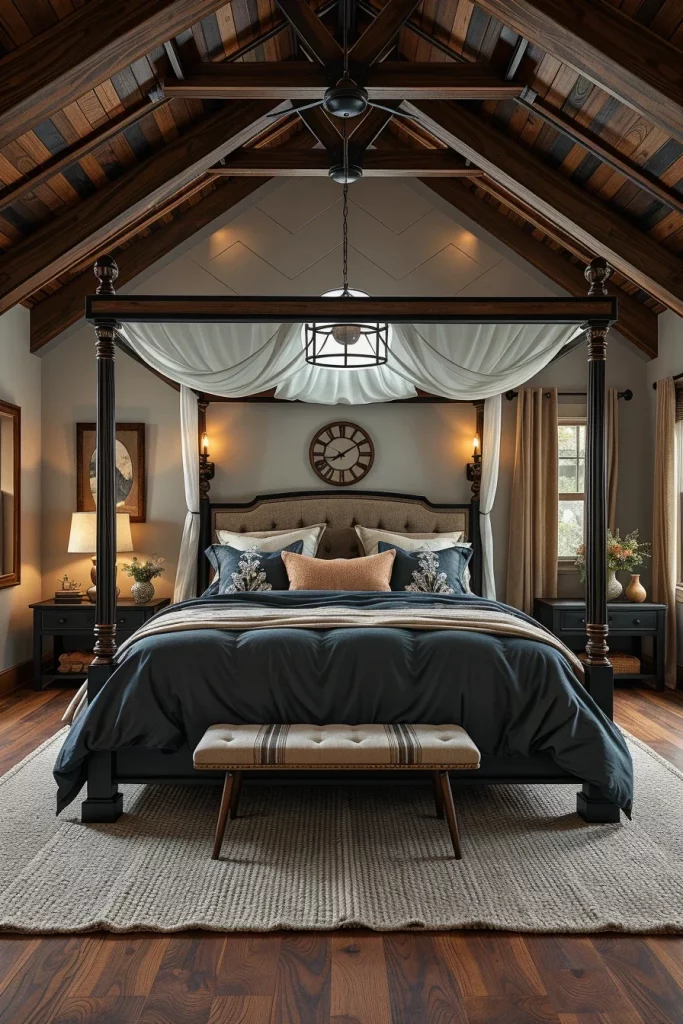 60 Cozy Farmhouse Barndominium Bedroom Decor Ideas For A Warm Rustic Retreat