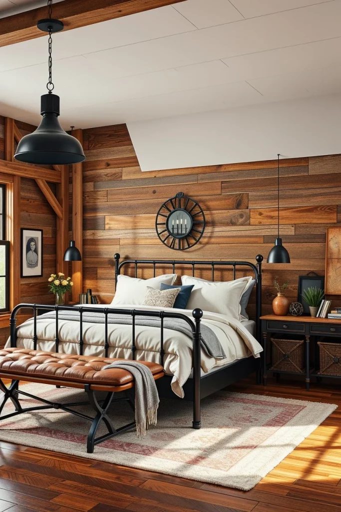 60 Cozy Farmhouse Barndominium Bedroom Decor Ideas For A Warm Rustic Retreat