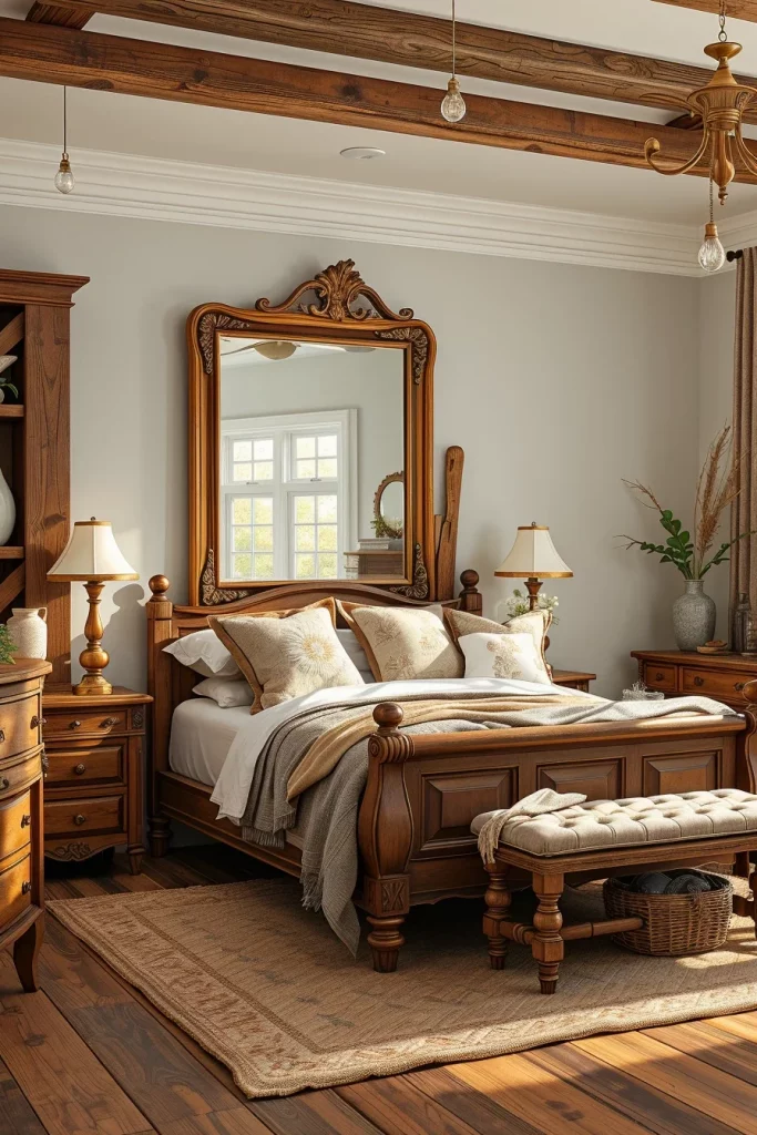 60 Cozy Farmhouse Barndominium Bedroom Decor Ideas For A Warm Rustic Retreat