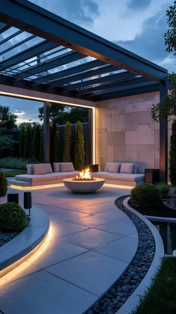 59 Curved Patio Ideas 2026 For Stylish Modern Outdoor Living