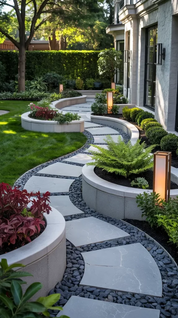 60 Curved Pathways And Entryways 2026 For Elegant Outdoor Design