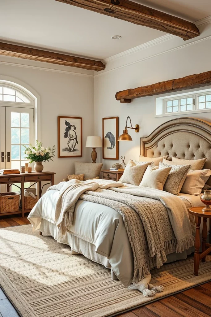 60 Cozy Farmhouse Barndominium Bedroom Decor Ideas For A Warm Rustic Retreat
