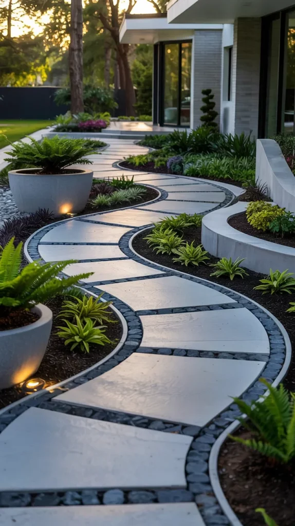 60 Curved Pathways And Entryways 2026 For Elegant Outdoor Design