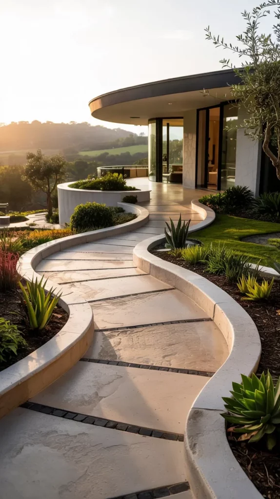 60 Curved Pathways And Entryways 2026 For Elegant Outdoor Design