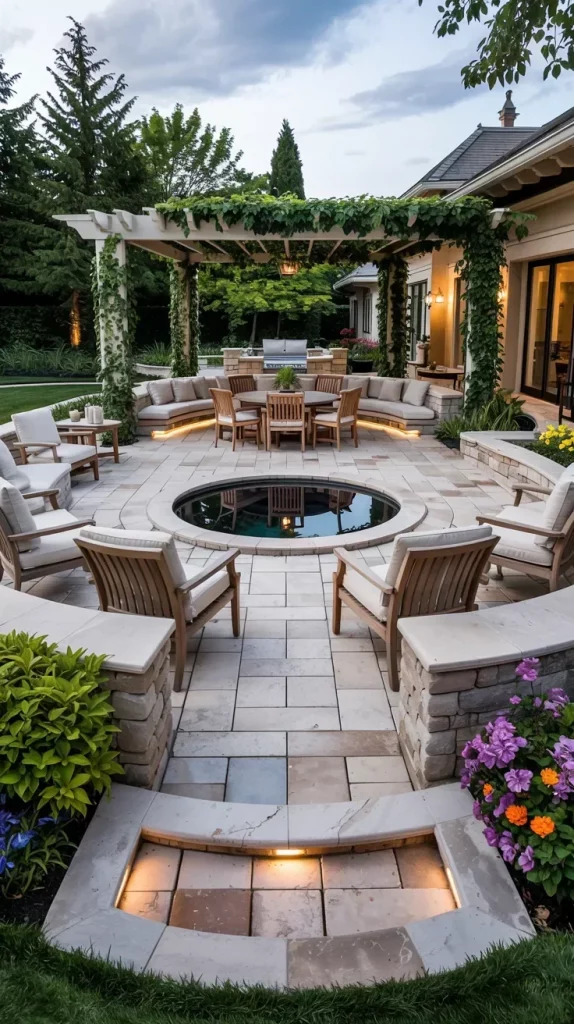 57 Circular Patio Ideas 2026 for Stylish Modern Outdoor Living