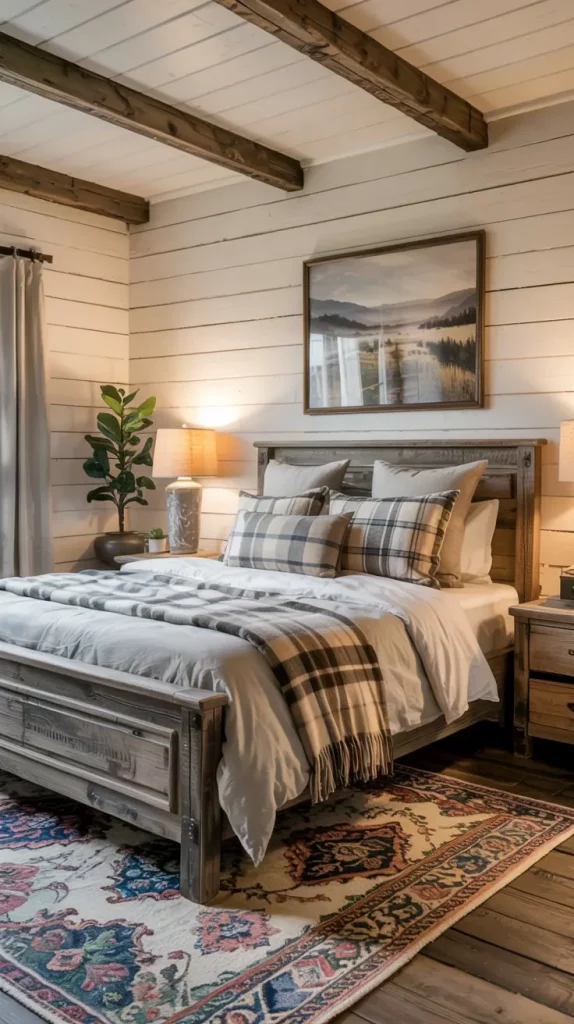 60 Cozy Farmhouse Barndominium Bedroom Decor Ideas For A Warm Rustic Retreat