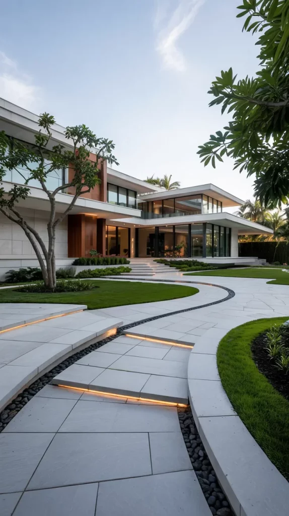 60 Curved Pathways And Entryways 2026 For Elegant Outdoor Design