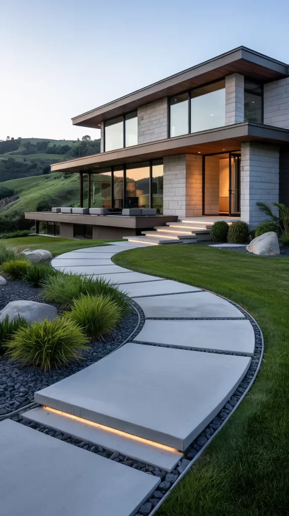 60 Curved Pathways And Entryways 2026 For Elegant Outdoor Design