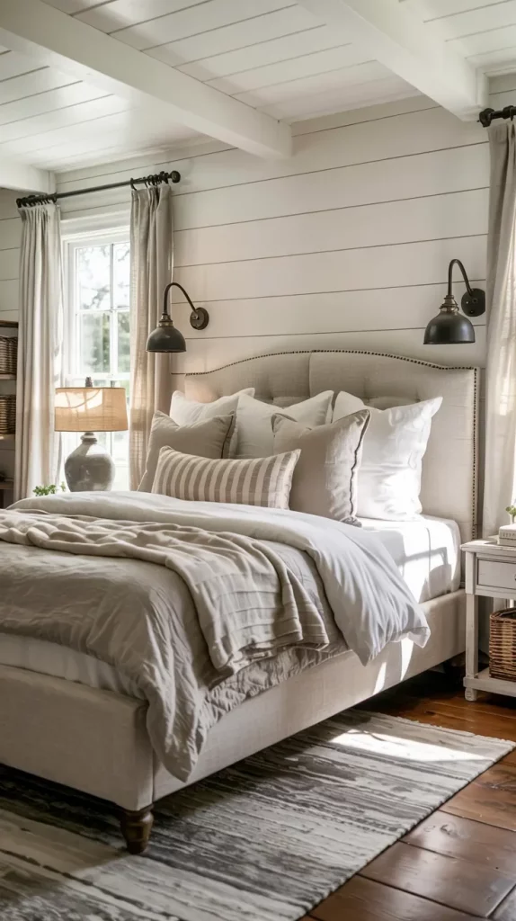 60 Cozy Farmhouse Barndominium Bedroom Decor Ideas For A Warm Rustic Retreat
