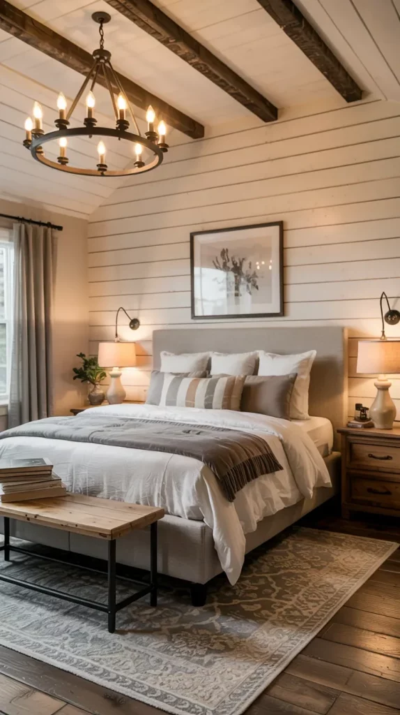 60 Cozy Farmhouse Barndominium Bedroom Decor Ideas For A Warm Rustic Retreat