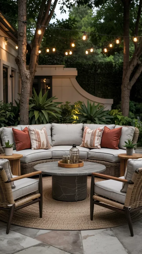 59 Curved Patio Ideas 2026 For Stylish Modern Outdoor Living