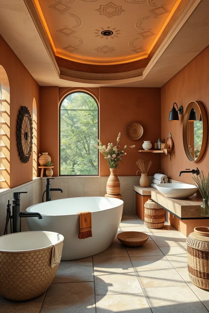 54 Modern Afrohemian Bathroom Decor Ideas For A Stylish And Relaxing Space