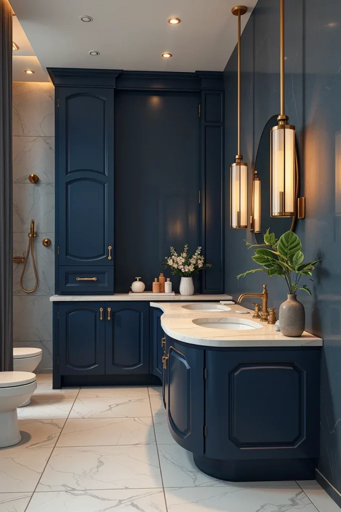 57 Navy Blue Bathroom Decor Ideas For A Stylish And Luxurious Space
