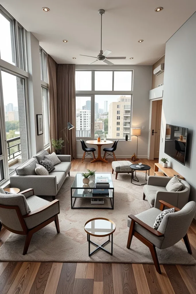 59 Small Apartment Living Room Design Ideas For Stylish And Functional Spaces