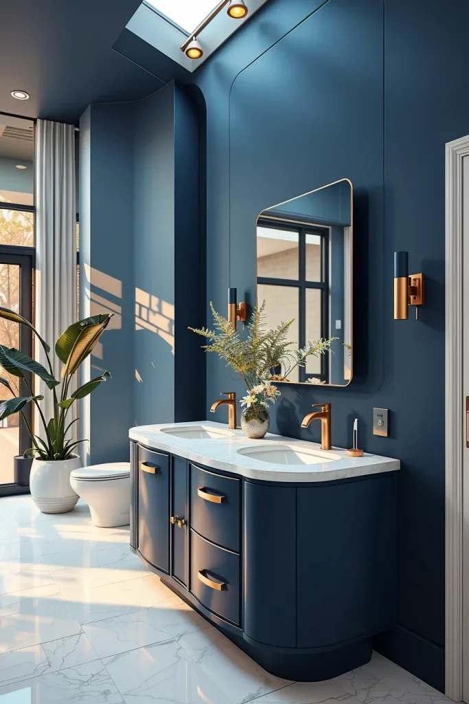57 Navy Blue Bathroom Decor Ideas For A Stylish And Luxurious Space