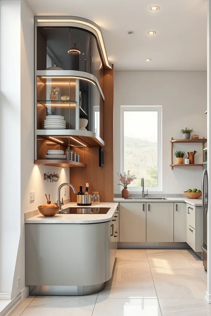 57 Curved Furniture Small Kitchen Design Ideas For A Stylish And Space-Saving Home