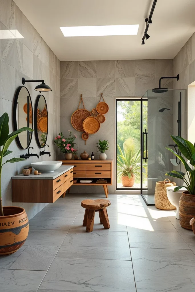 54 Modern Afrohemian Bathroom Decor Ideas For A Stylish And Relaxing Space