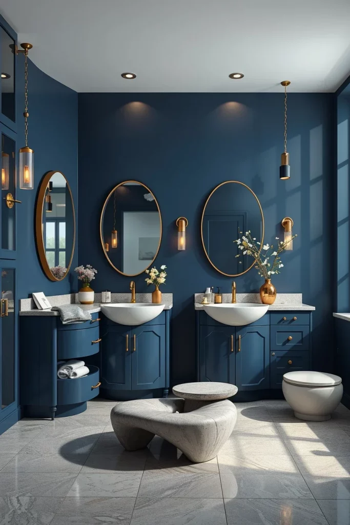 57 Navy Blue Bathroom Decor Ideas For A Stylish And Luxurious Space