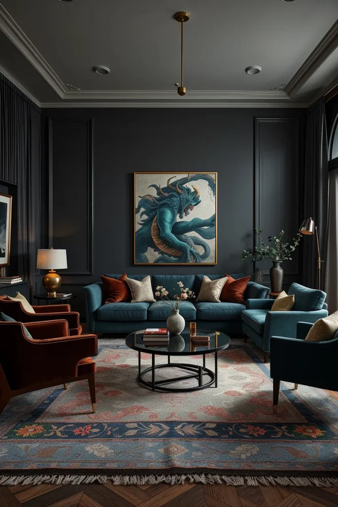 60 Dark And Moody Interiors That Bring Elegance, Drama, And Cozy Sophistication To Every Room