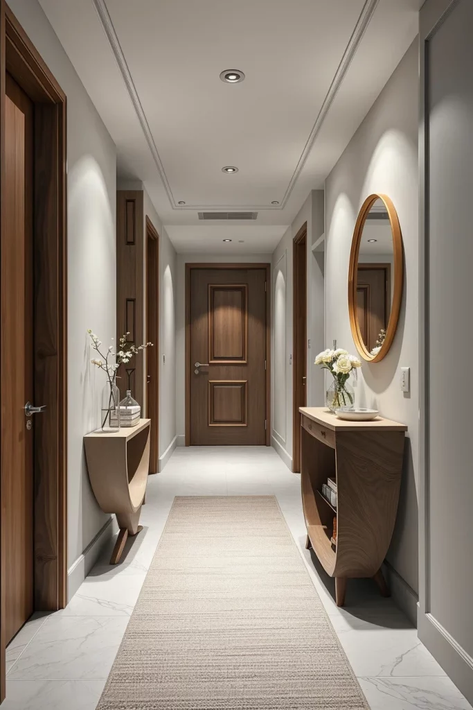 53 Curved Furniture Small Hallway Design Ideas For A Stylish And Space-Saving Entryway