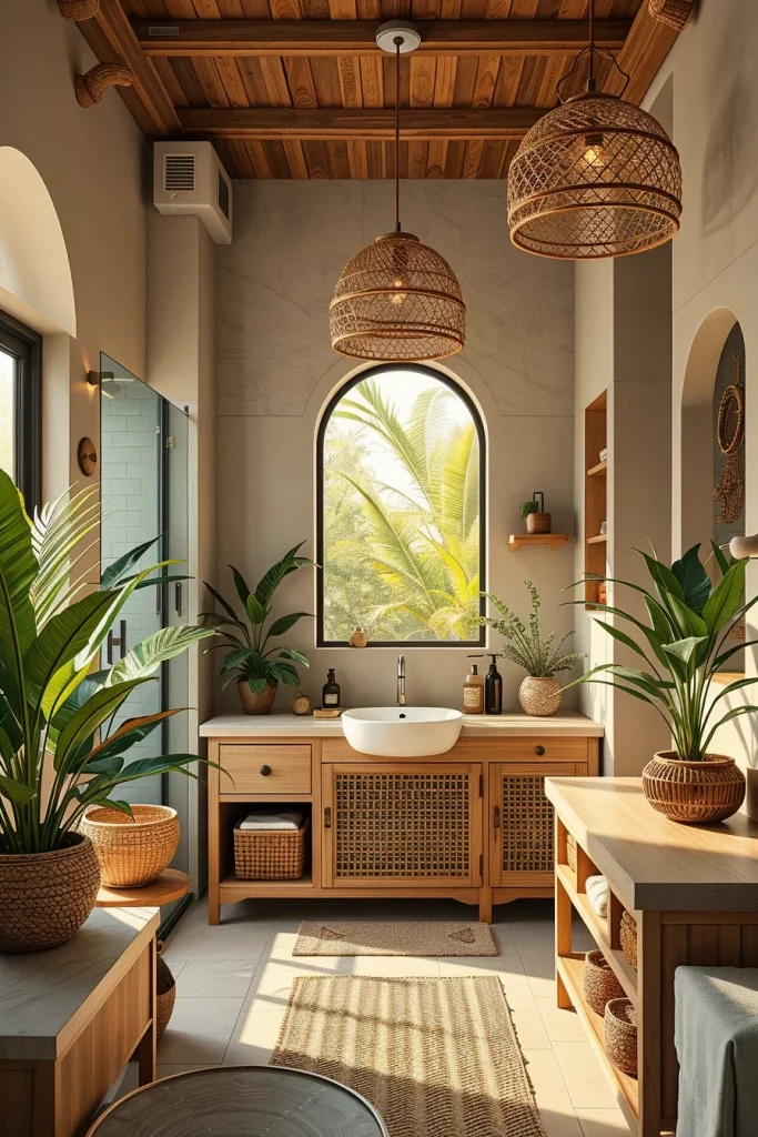 54 Modern Afrohemian Bathroom Decor Ideas For A Stylish And Relaxing Space