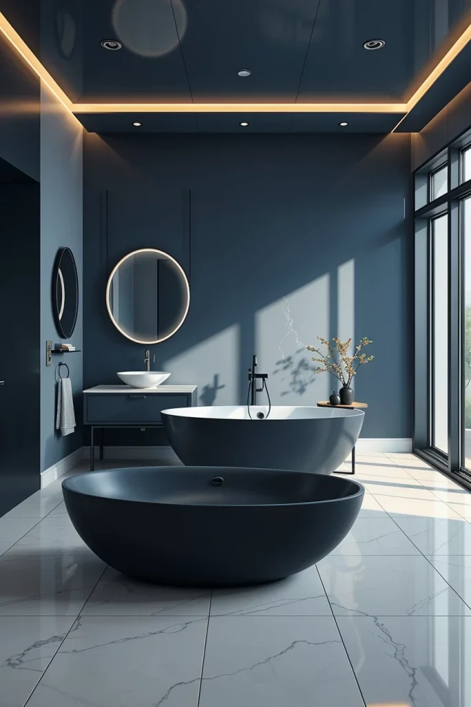 57 Navy Blue Bathroom Decor Ideas For A Stylish And Luxurious Space