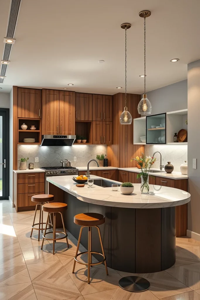 57 Curved Furniture Small Kitchen Design Ideas For A Stylish And Space-Saving Home